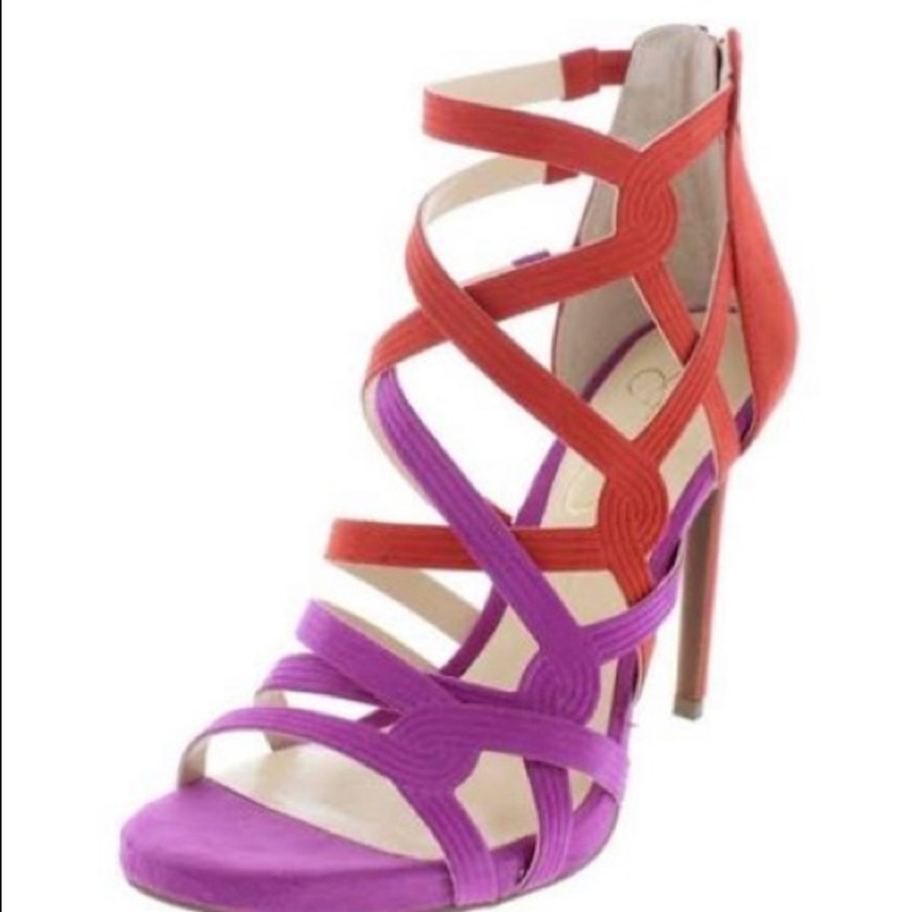 Jessica Simpson Rainah 8.5 pink purple red sandal